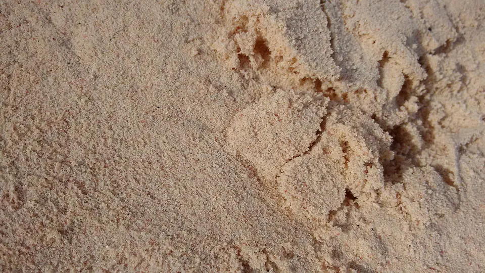 Close-up of pink-tinged sand on Horseshoe Bay beach in Bermuda