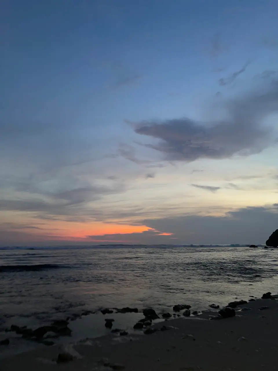 Sunset over Geger Beach in southern Nusa Dua, Bali