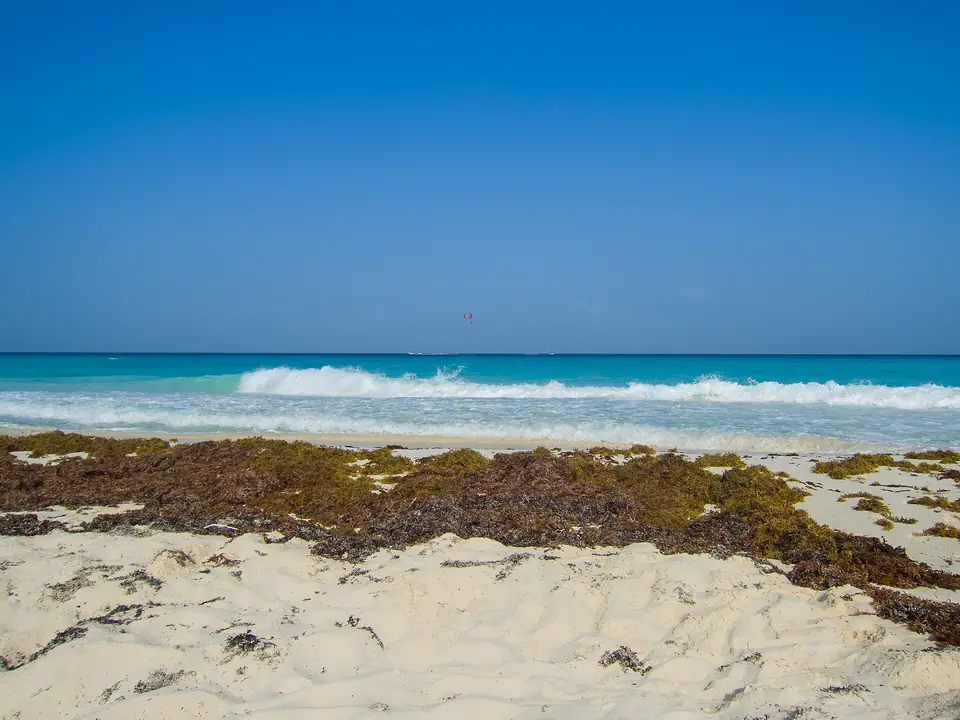 Fine white sand and turquoise water on a Cancun Hotel Zone beach